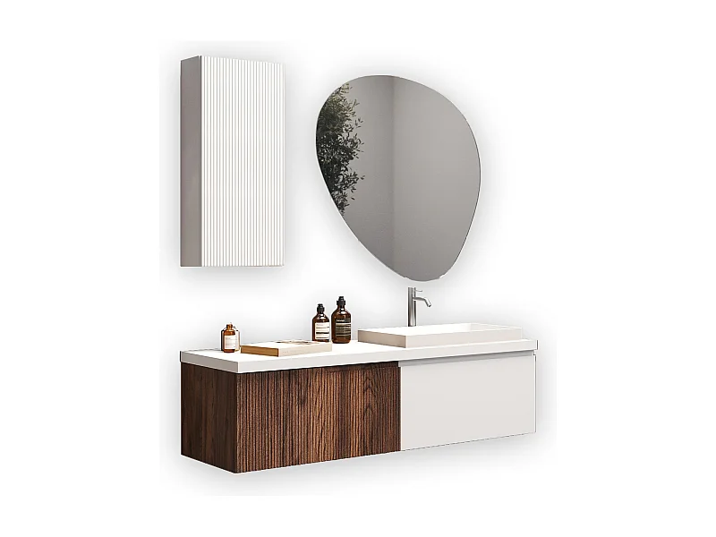 Composição 6 peças VENERE carvalho rio/branco mate