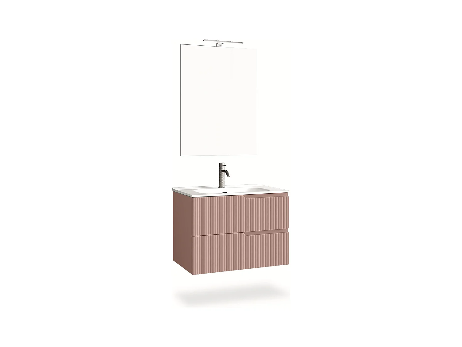 Ensemble salle de bain 4 pièces VENERE rose poudrè