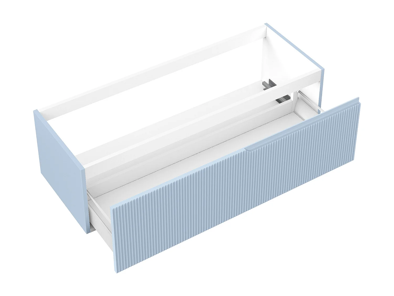 Badewannen-Komposition rechts 4-teilig VENERE Tiffanyblau