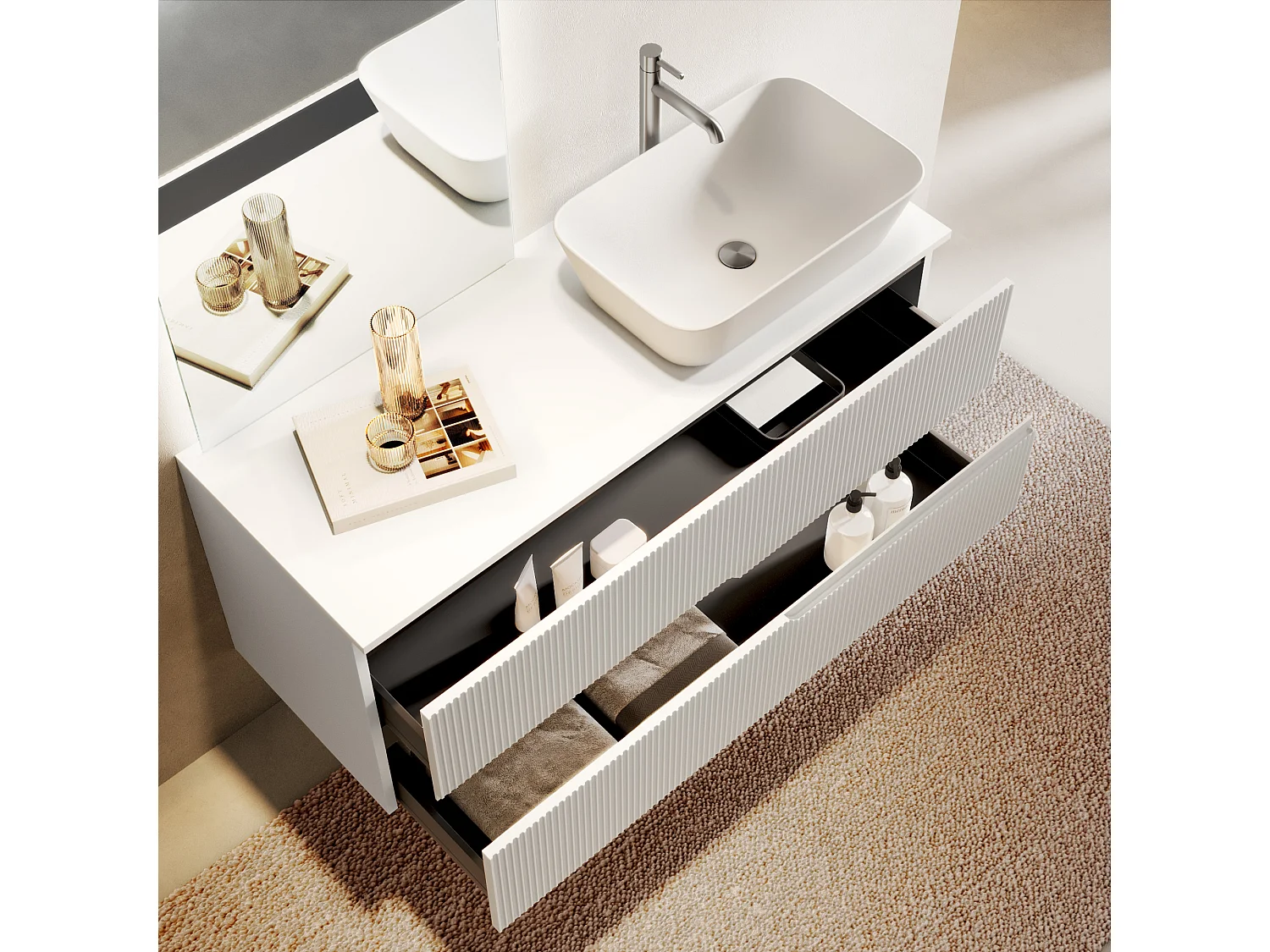 Composition 4 pieces VENERE blanc matt