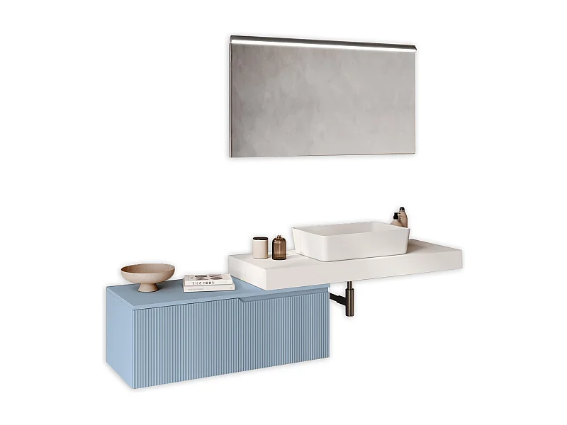 Composition 4 pieces VENERE blanc/blue ciel tiffany