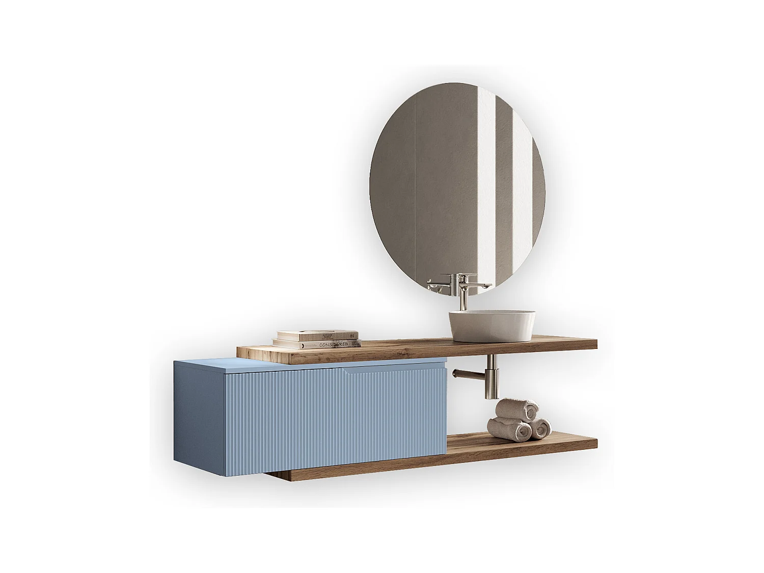 Komposition 5-teilig VENERE eiche/Tiffanyblau