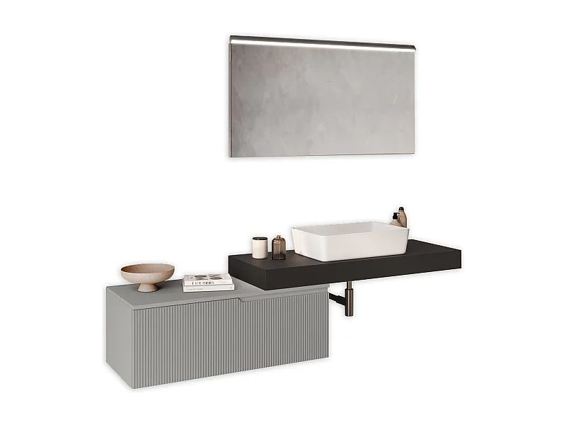 Composition 4 pieces VENERE anthracite/gris mat