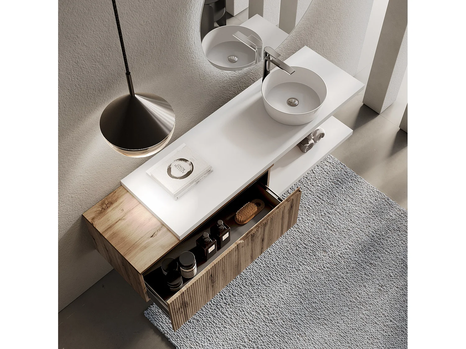 Komposition 5-teilig VENERE weiß/eiche