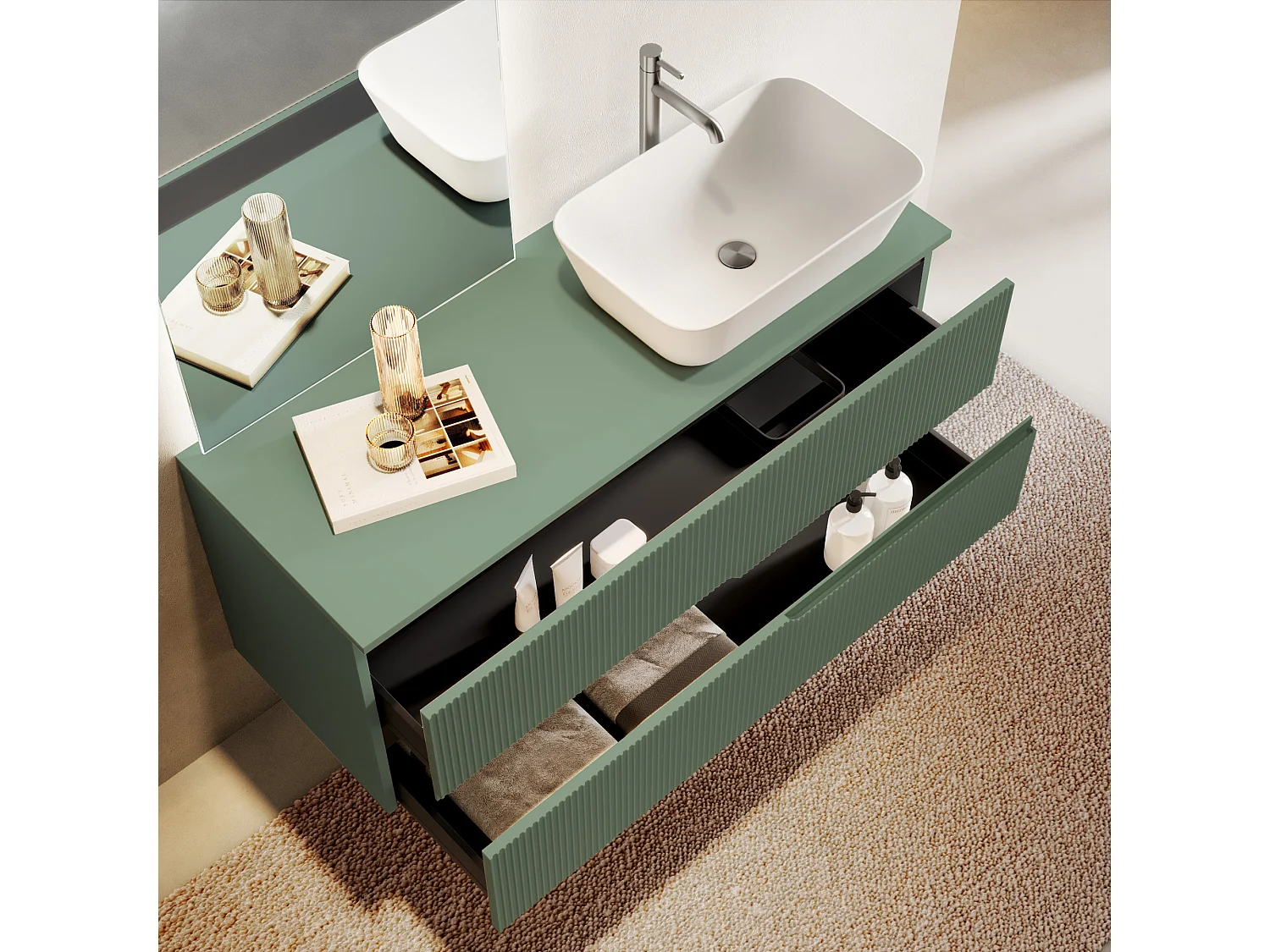 Composition 4 pieces VENERE vert sauge