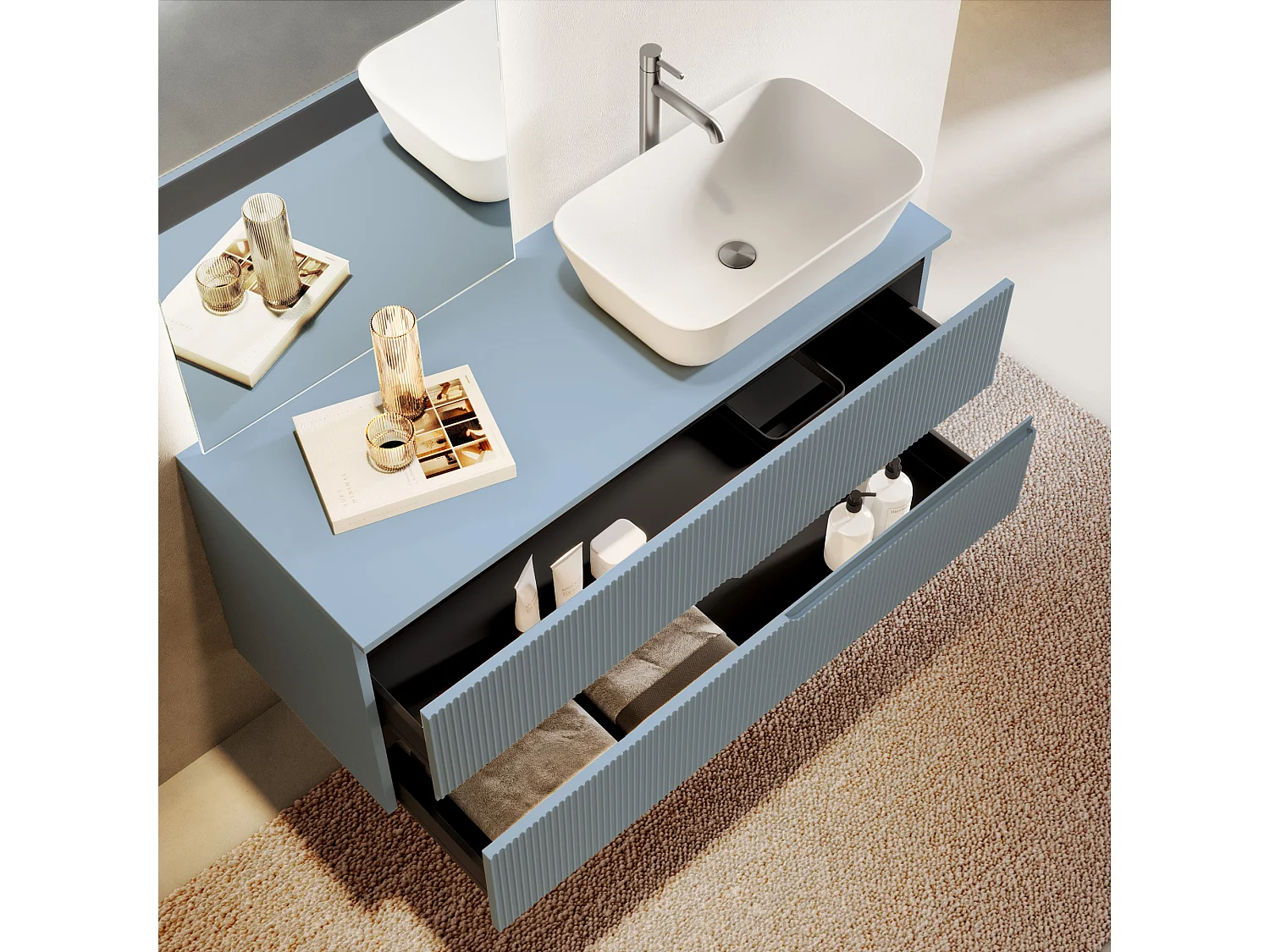 Komposition 4-teilig VENERE Tiffanyblau