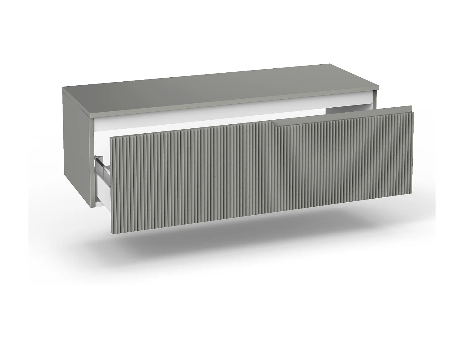 Composition vasque droite 4 pieces VENERE blanc/gris