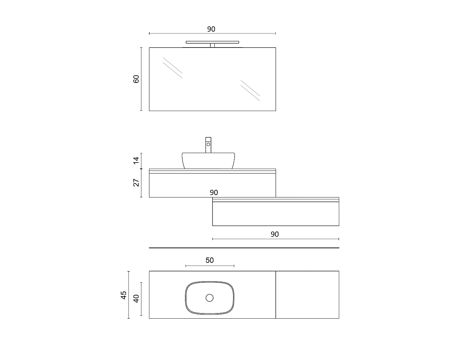 Composition 5 pieces ASTRA blanc mat
