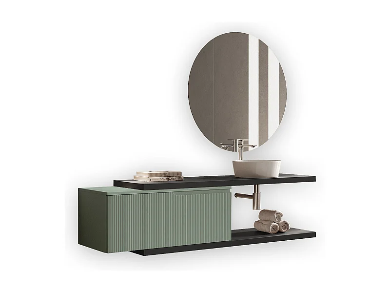 Composition 5 pieces VENERE anthracitè/vert sauge