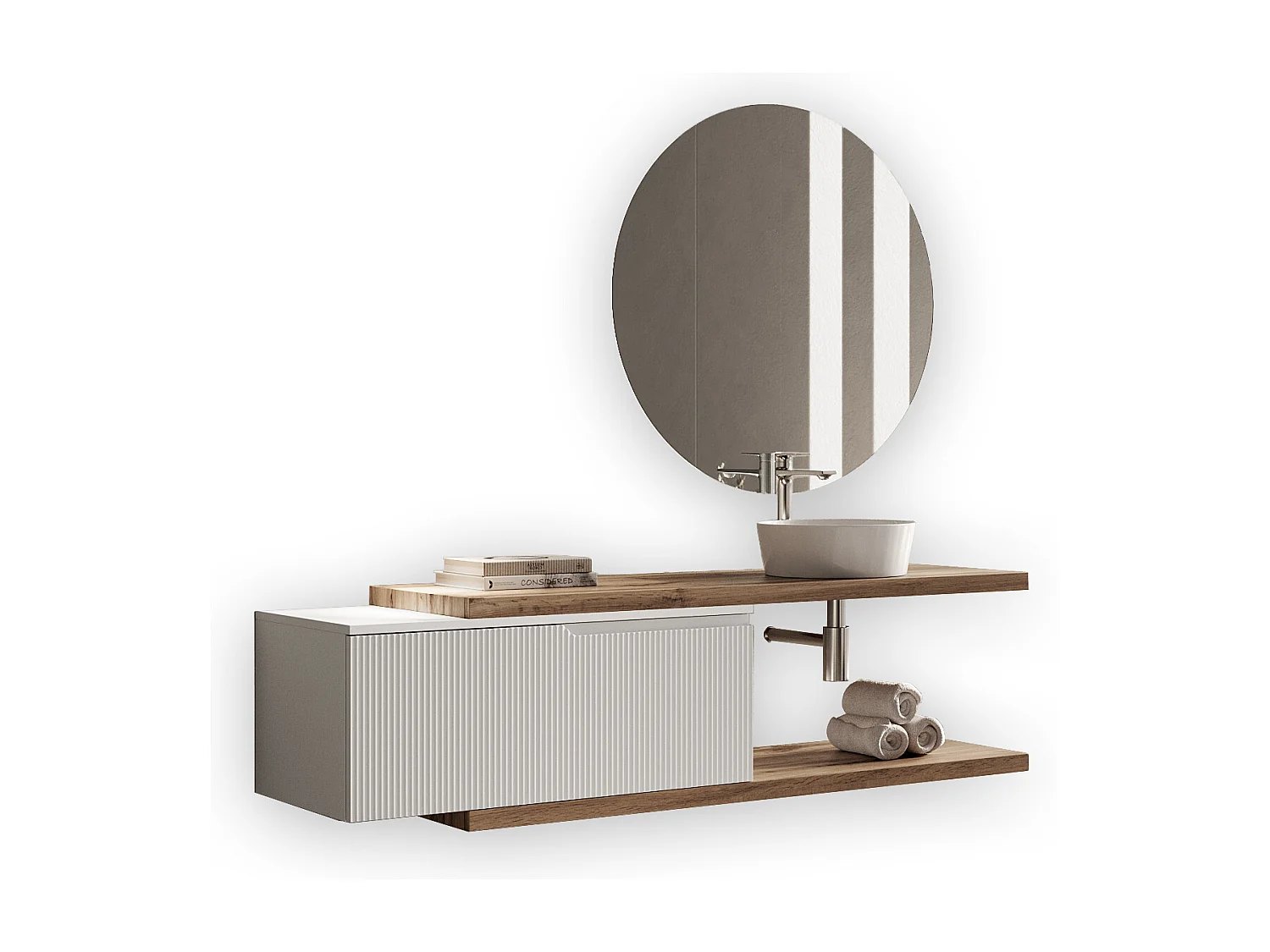 Komposition 5-teilig VENERE eiche/mattweiß