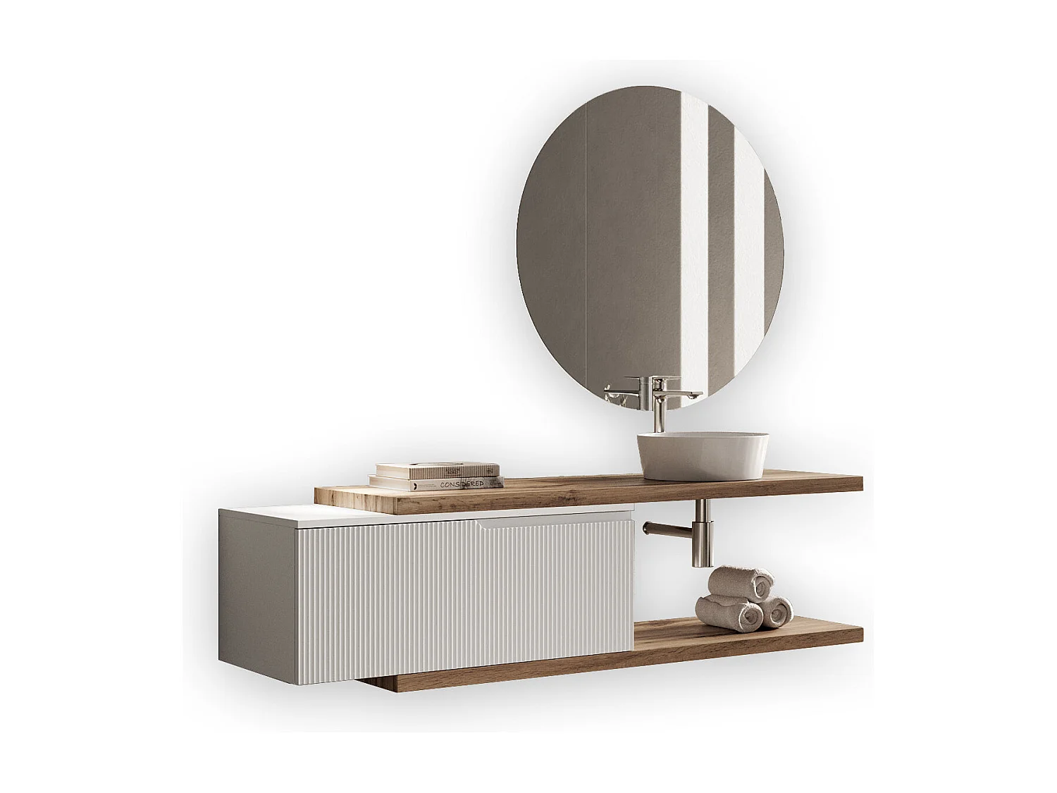 Komposition 5-teilig VENERE eiche/mattweiß