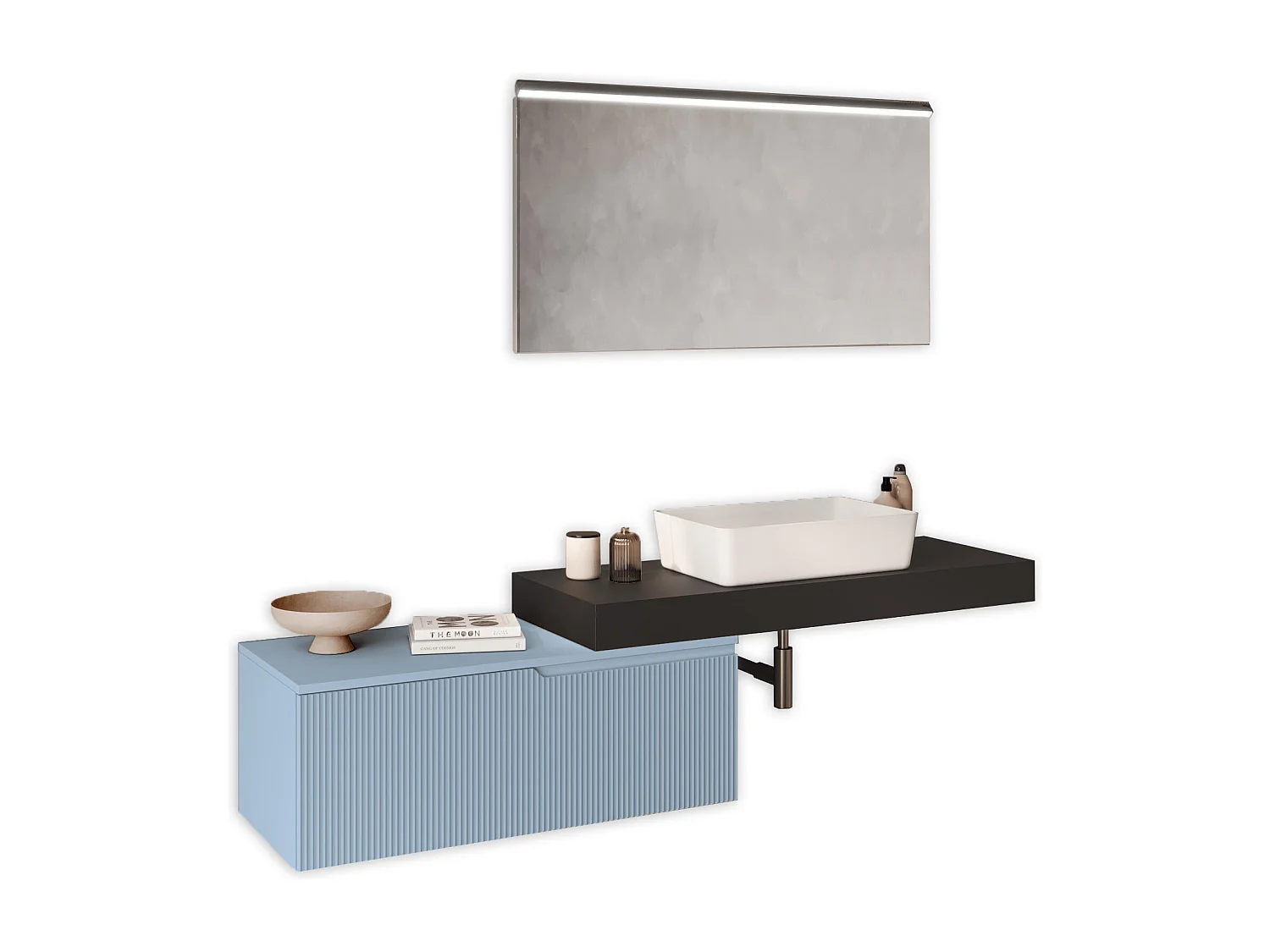 Composition 4 pieces VENERE anthracite/blue ciel tiffany