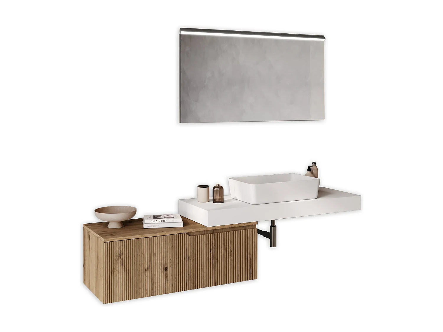 Composição 4 peças VENERE branco/carvalho