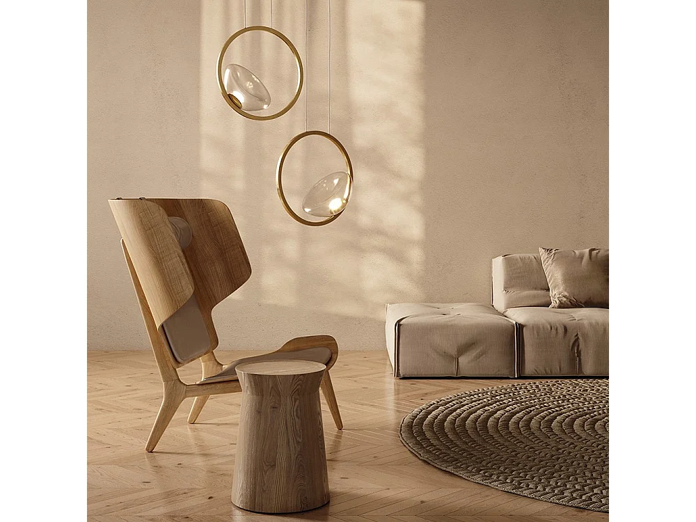 Maytoni Lunare Moderna lámpara de techo colgante LED integrada latón 3000K