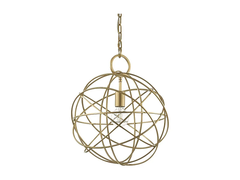 Ideal Lux Konse - 1 leichter kugelförmiger Deckenanhänger Gold