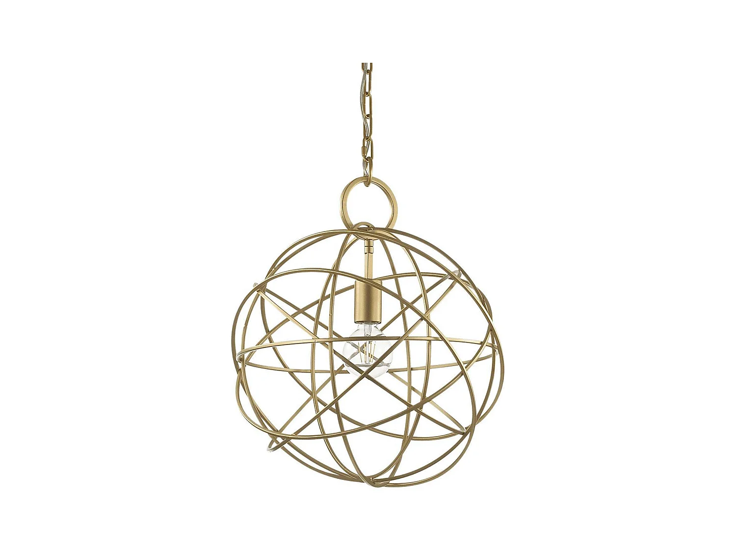 Ideal Lux Konse Pendentif de plafond sphérique à 1 lumière, or
