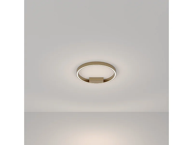 Maytoni Rim Moderne integrierte LED-Halbbündigleuchte Messing, 40 cm, 4000 K
