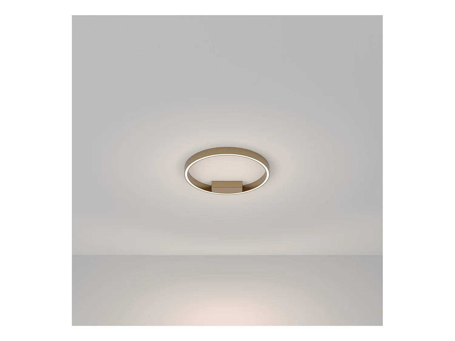 Maytoni Rim Moderne integrierte LED-Halbbündigleuchte Messing, 40 cm, 4000 K