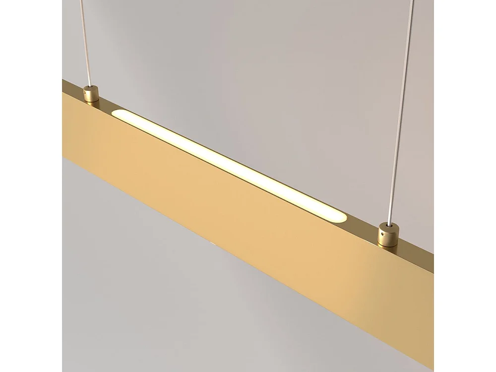 Lampadario A Sospensione Moderno Step Metallo Oro Luce Led Integrato 30W