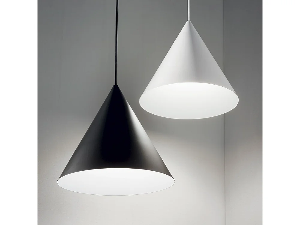 Ideal Lux A-LINE - Lámpara colgante de techo tipo domo para interior 1 luz blanca, E27