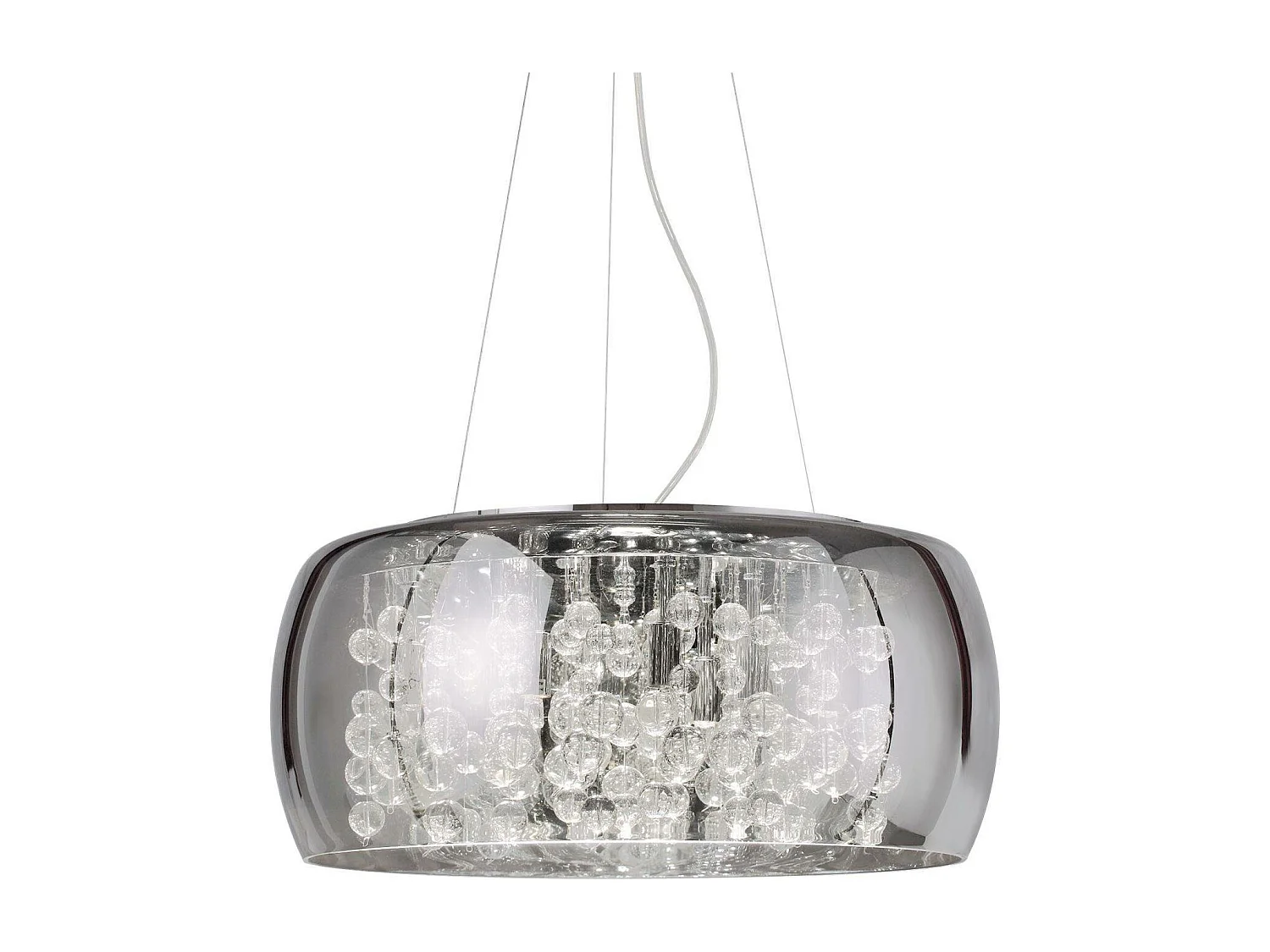 Ideal Lux Audi-80 - Lampada a sospensione rotonda a 8 luci Smokey, G9