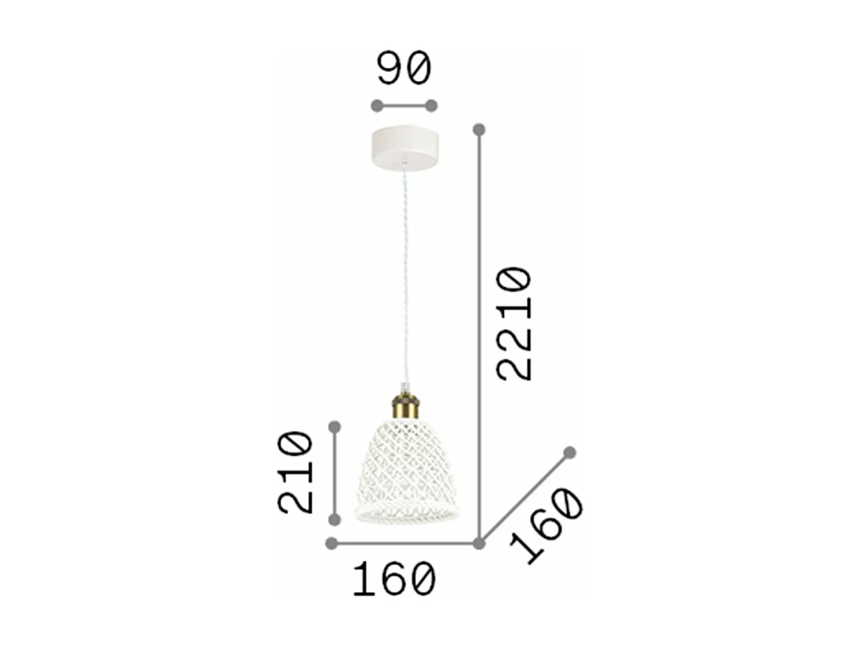 Ideal Lux Lugano Plafonnier Dome 1 Lumière Blanc
