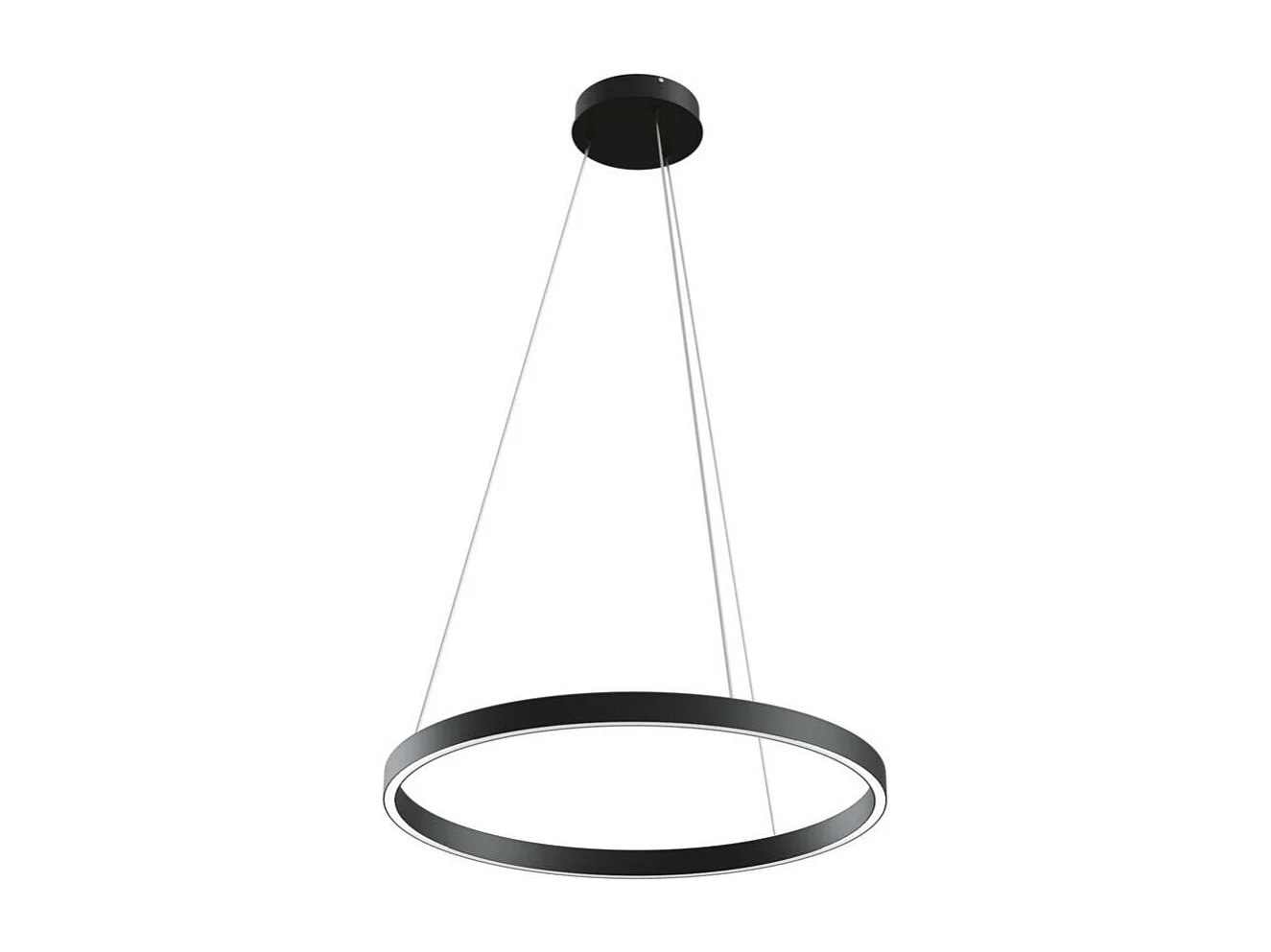 Maytoni Rim Plafoniera a sospensione con anello nero a LED integrato con bordo moderno