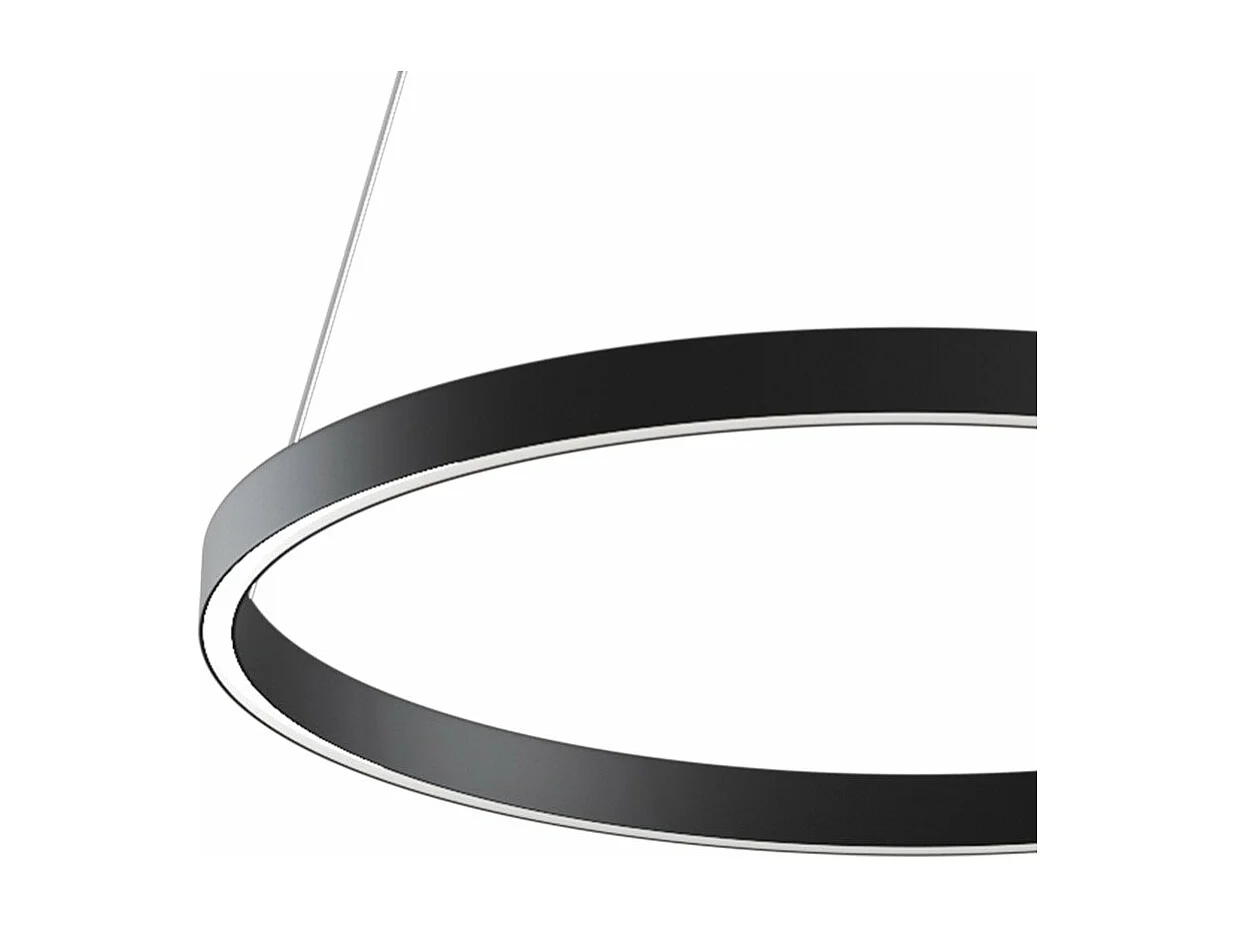 Maytoni Rim Plafoniera a sospensione con anello nero a LED integrato con bordo moderno