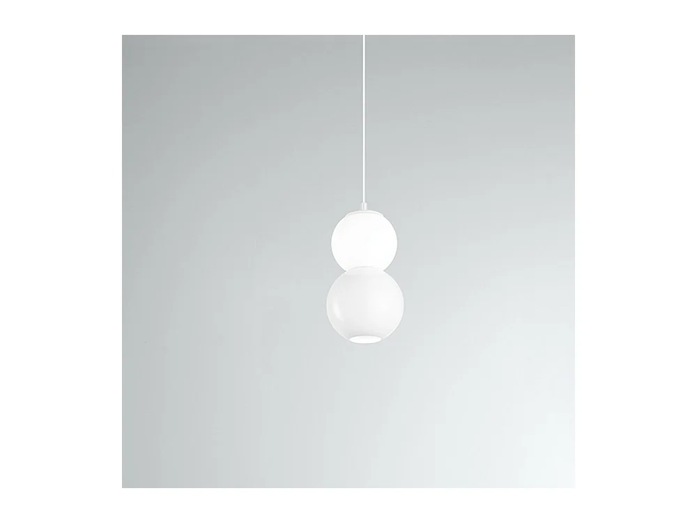 Sospensione Moderna Per Sistema In Binario Bianco Led 2 Sfere