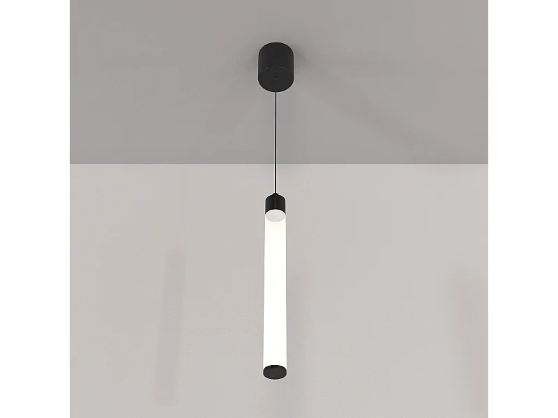 Maytoni Ray Schlanke Pendel-Deckenleuchte Schwarz, 50,6 cm, integrierte LED 3000K