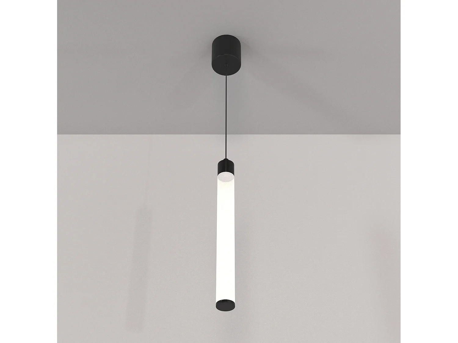 Maytoni Ray Schlanke Pendel-Deckenleuchte Schwarz, 50,6 cm, integrierte LED 3000K