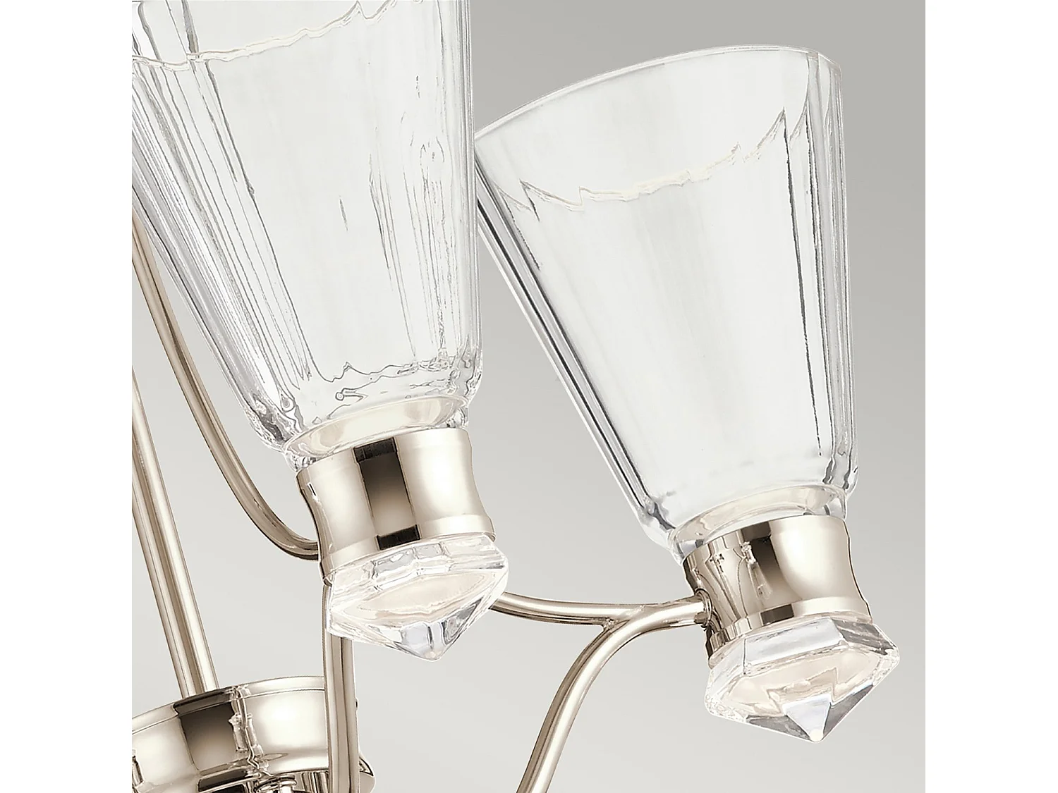 Elstead Kichler Kayva Integrierte LED-Deckenleuchte mit mehreren Armen, poliertes Nickel, 3000 K, IP44