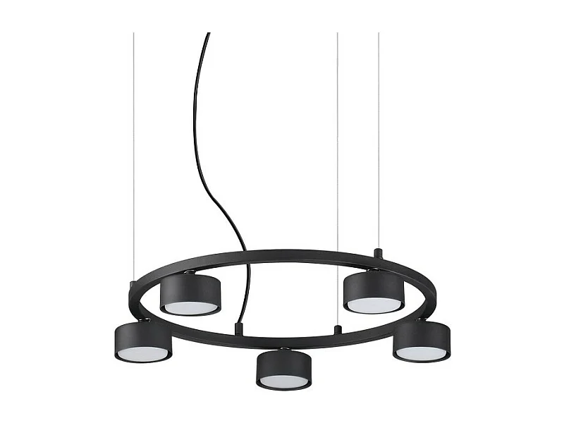Ideal Lux MINOR - Lampada da soffitto circolare a 5 luci per interni nera