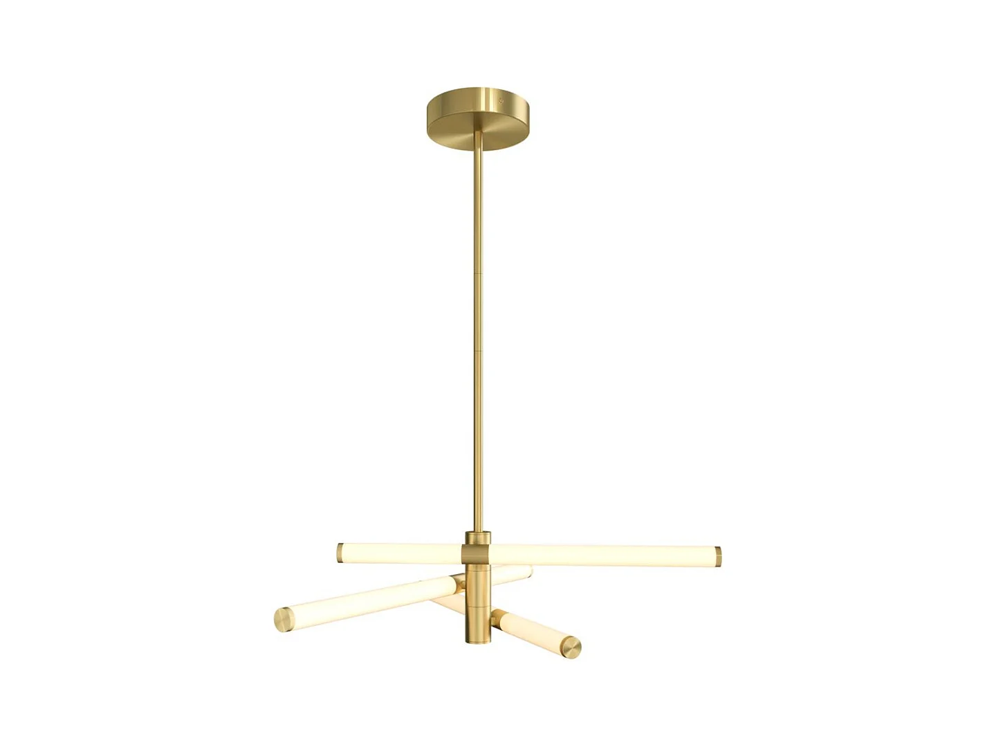 Maytoni Axis Plafonnier suspendu moderne intégré doré, 3000K, abat-jour en acrylique givré