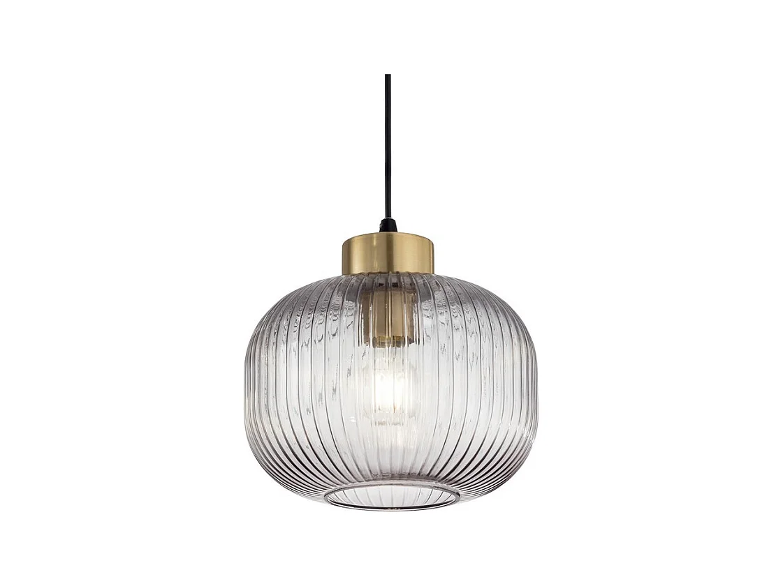 Ideal Lux MINT-2 Dôme en verre d'intérieurLampe à suspension à 1 lumière Smokey, E27