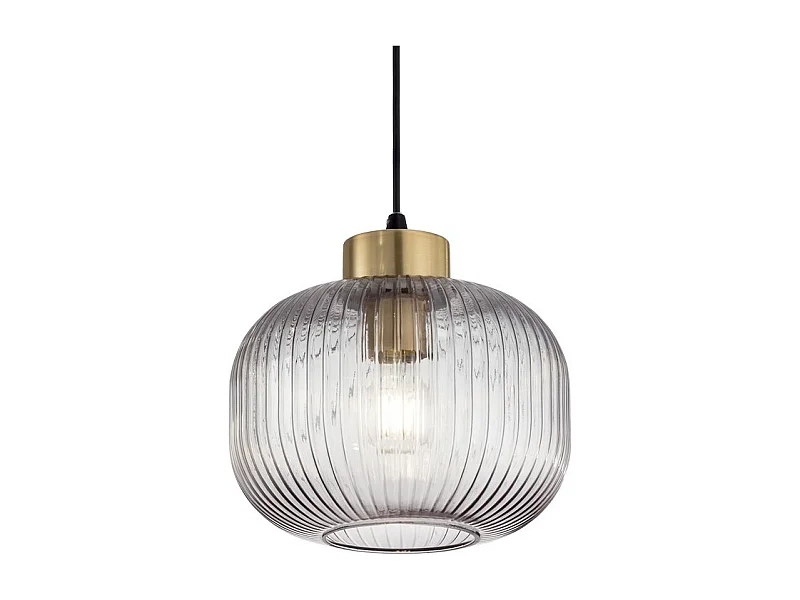 Ideal Lux MINT-2 Dôme en verre d'intérieurLampe à suspension à 1 lumière Smokey, E27