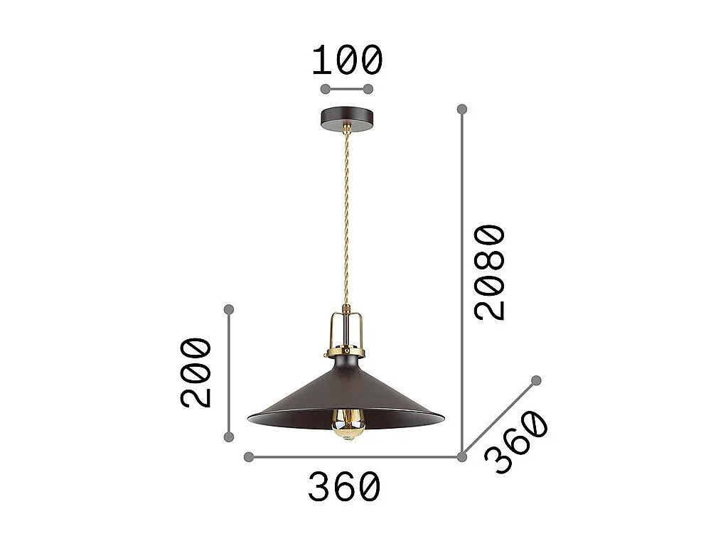 Ideal Lux ERIS-4 - Plafoniera Cupola da Interno 1 Luce Bianca, E27