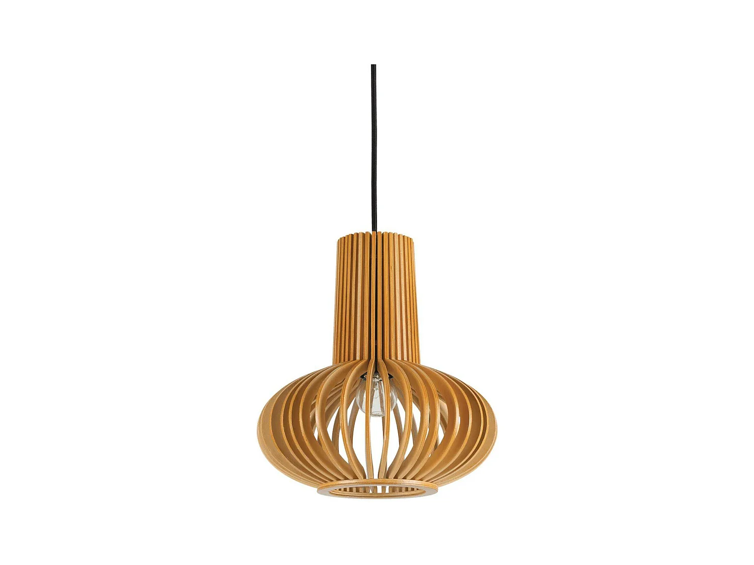 Ideal Lux Citrus - 1 lámpara colgante de techo de madera, E27