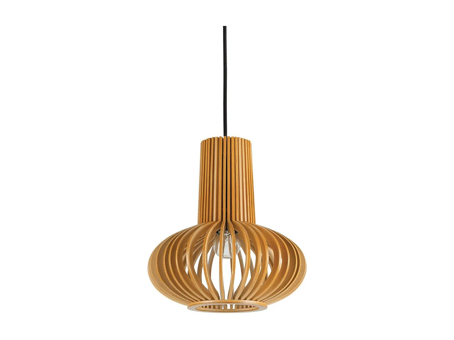 Ideal Lux Citrus Suspension à 1 lumière en bois, E27