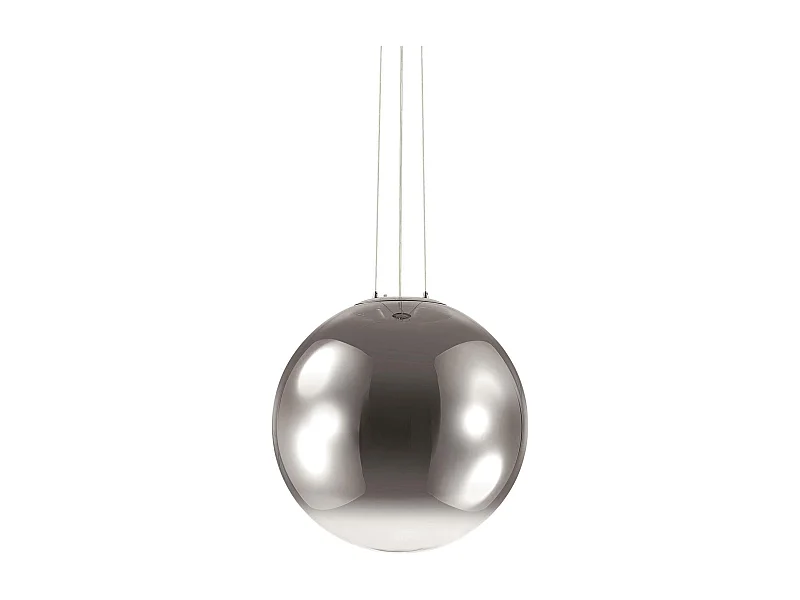 Ideal Lux Mapa - 1 lámpara colgante de techo de globo con pantalla de cromo
