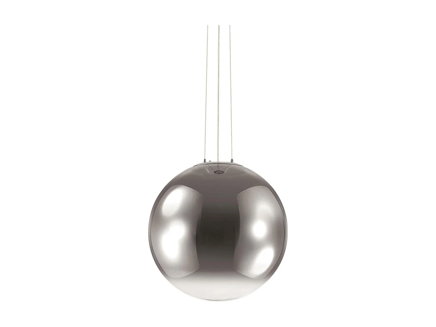 Ideal Lux Mapa - 1 lámpara colgante de techo de globo con pantalla de cromo