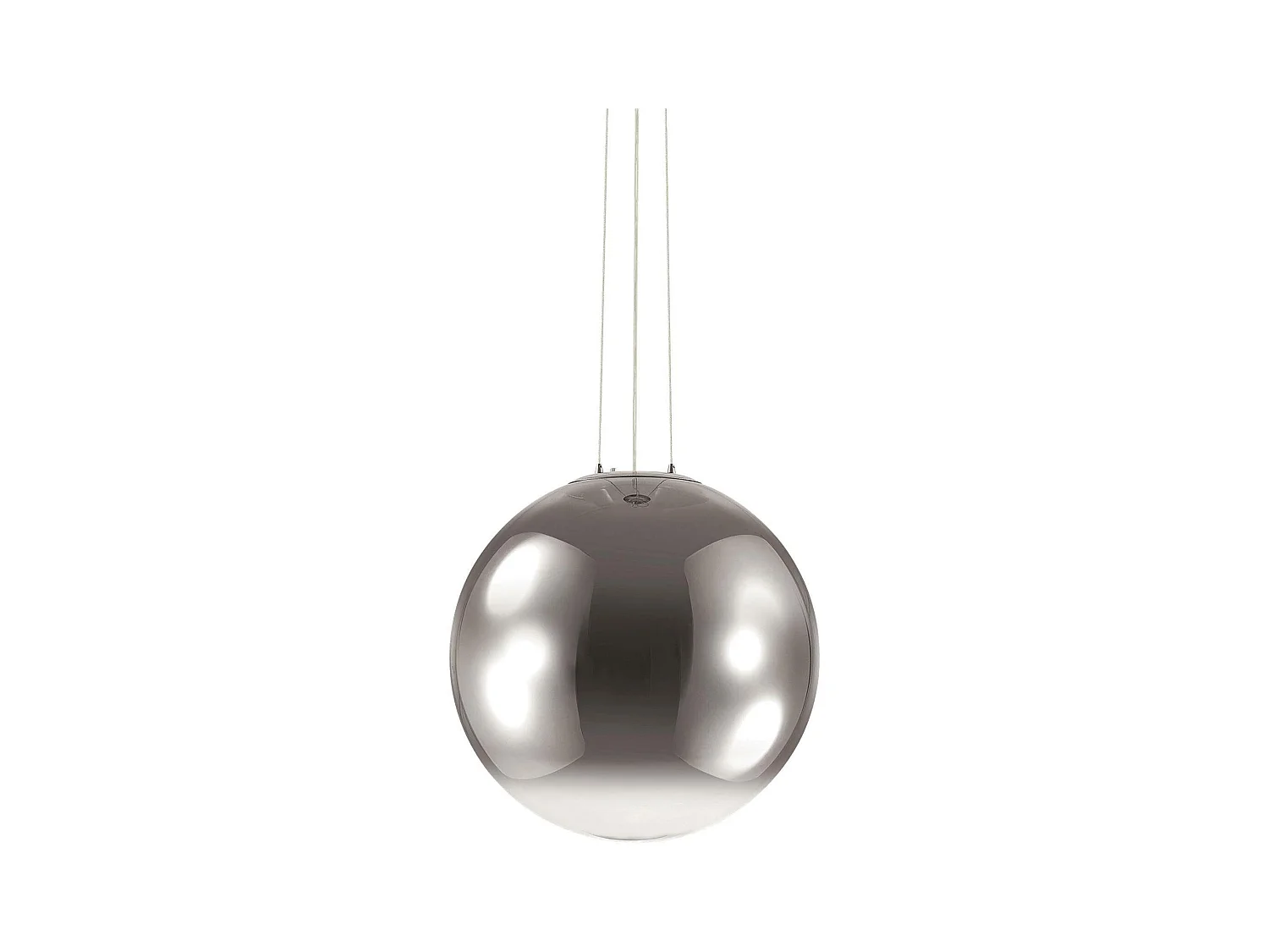 Ideal Lux Mapa - Paralume cromato a sospensione con globo a 1 luce