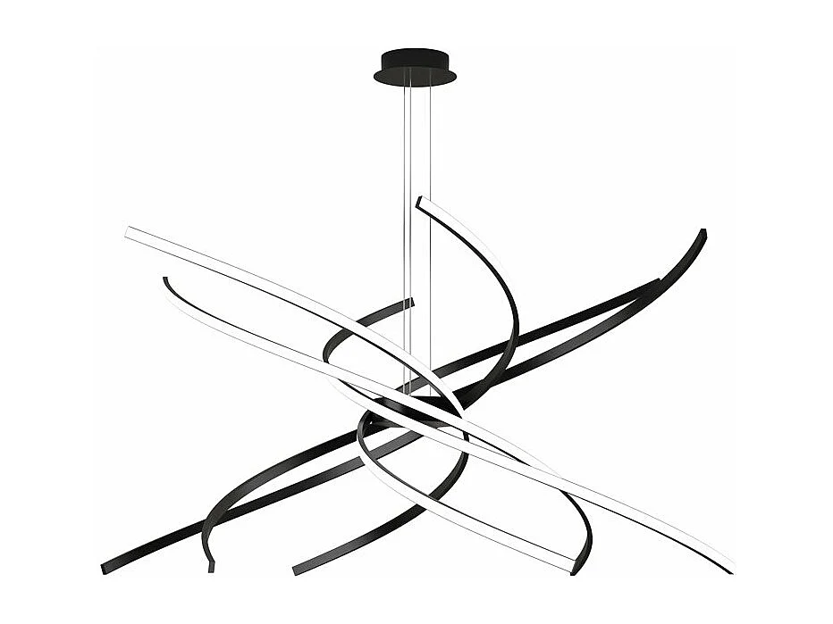 Moderner LED-Kronleuchter Top Light Tornado 88W 5950LM 1163/S100 Schwarz