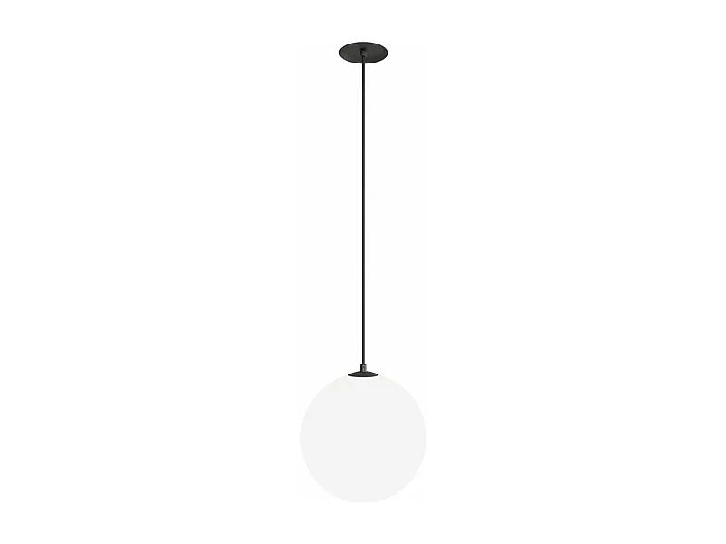 Lampadario Sospensione Moderno Luna Alluminio Nero Led Integrato 5W Calda