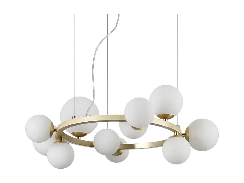 Ideal Lux PERLAGE 11-flammige runde Pendel-Deckenleuchte aus Messing