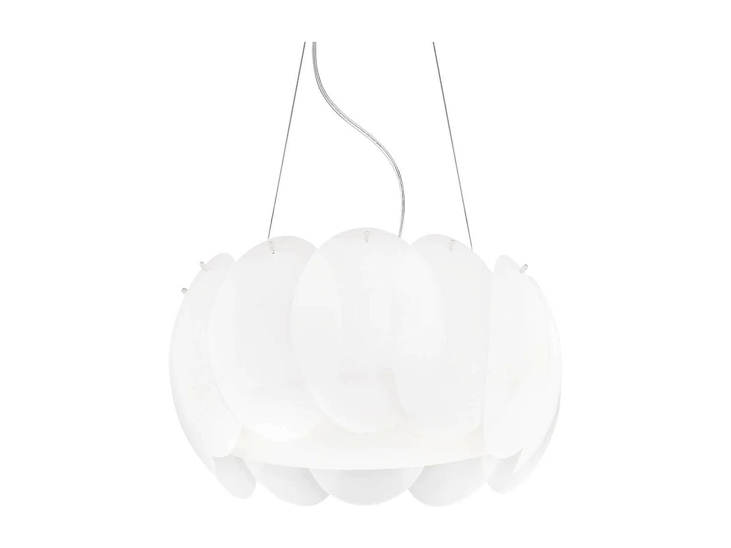 Ideal Lux Ovalino Petit plafonnier à 5 ampoules blanc, E27