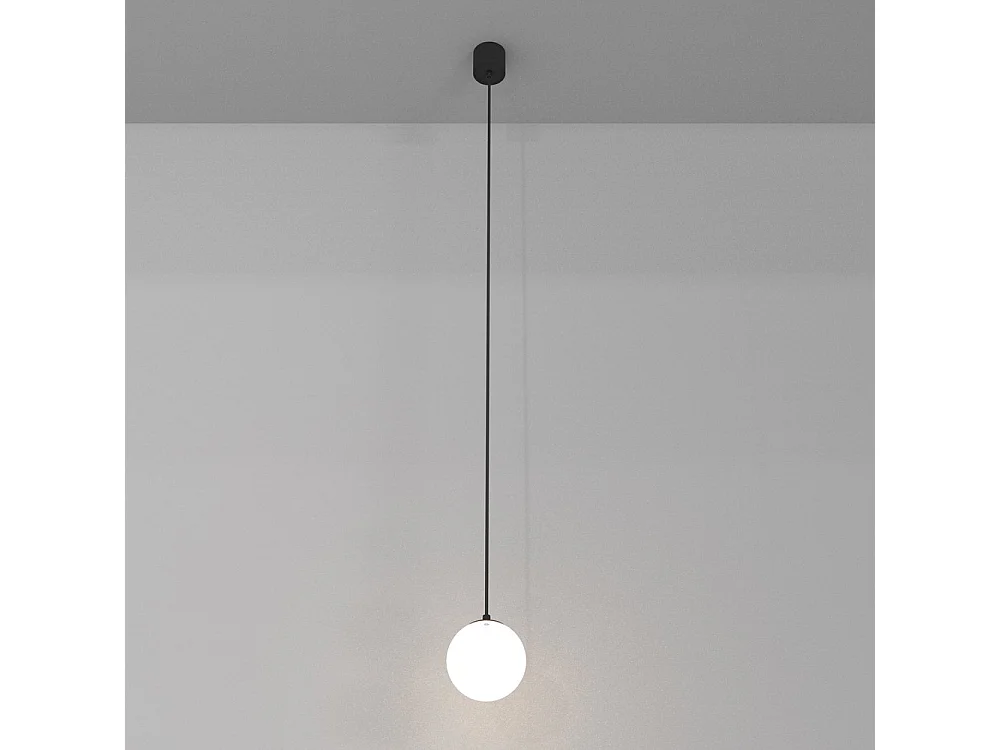 Lampadario A Sospensione Moderno Luna Alluminio Nero Led Integrato 5W Fredda