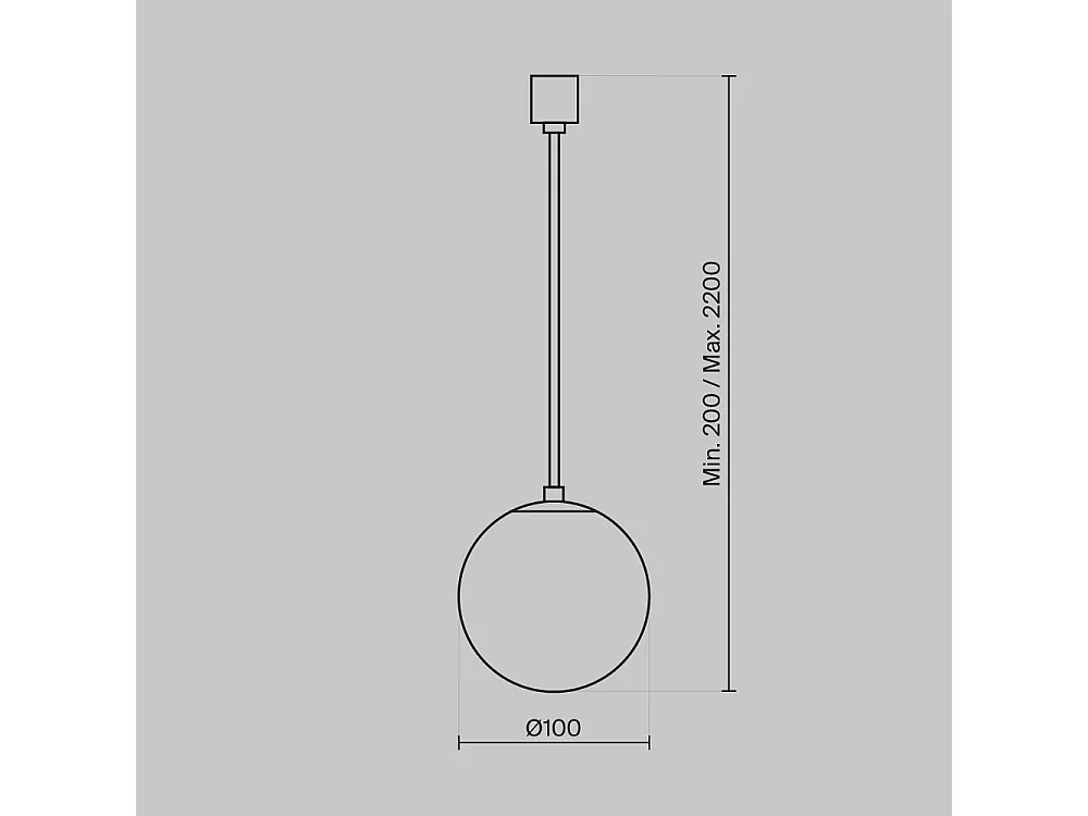 Lampadario A Sospensione Moderno Luna Alluminio Nero Led Integrato 5W Fredda