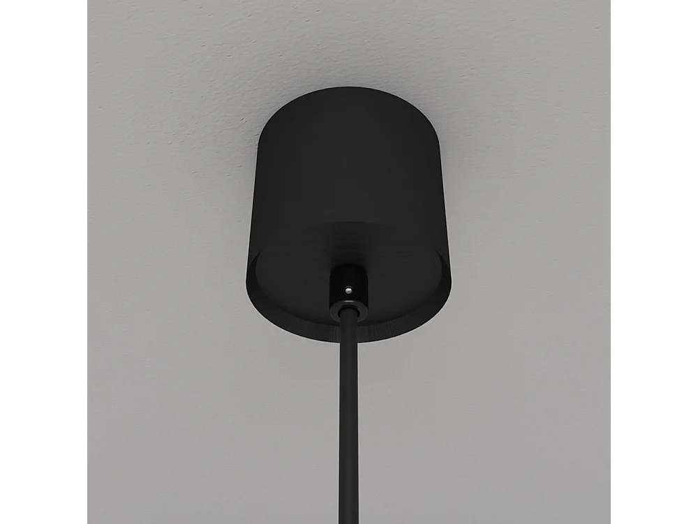 Lampadario A Sospensione Moderno Luna Alluminio Nero Led Integrato 5W Fredda
