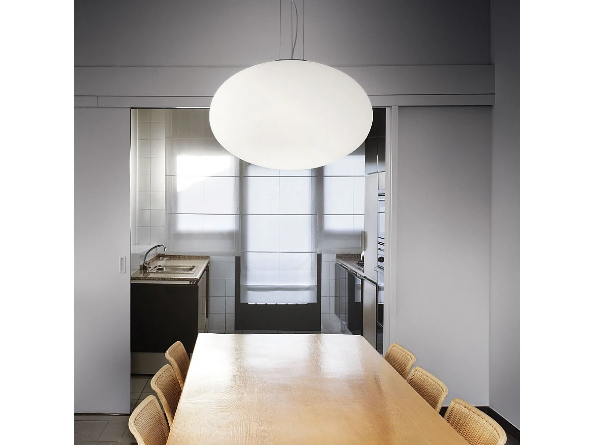 Ideal Lux Candy - 1 licht Large Globe Deckenanhänger Weiß, E27